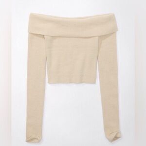 American Eagle Outfitters Beige Knit Top